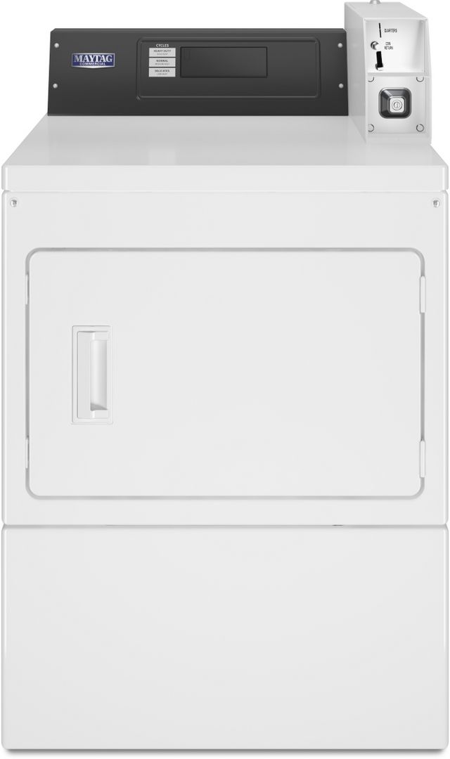 Maytag Commercial® 7.4 Cu. Ft. White Commercial Dryer-0