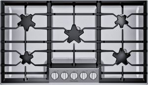 Open Box **Scratch and Dent** Thermador® Masterpiece® Pedestal Star® 36" Stainless Steel Gas Cooktop