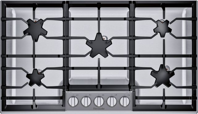 Thermador® Masterpiece® Pedestal Star® 36" Stainless Steel Natural Gas Cooktop-0