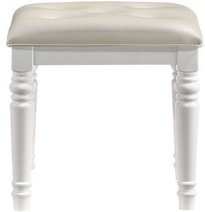 New Classic® Home Furnishings Valentino White Dressing Table Stool