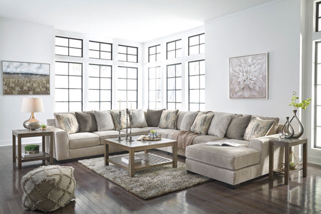 Benchcraft® Ardsley 5-Piece Pewter Sectional with Chaise 17