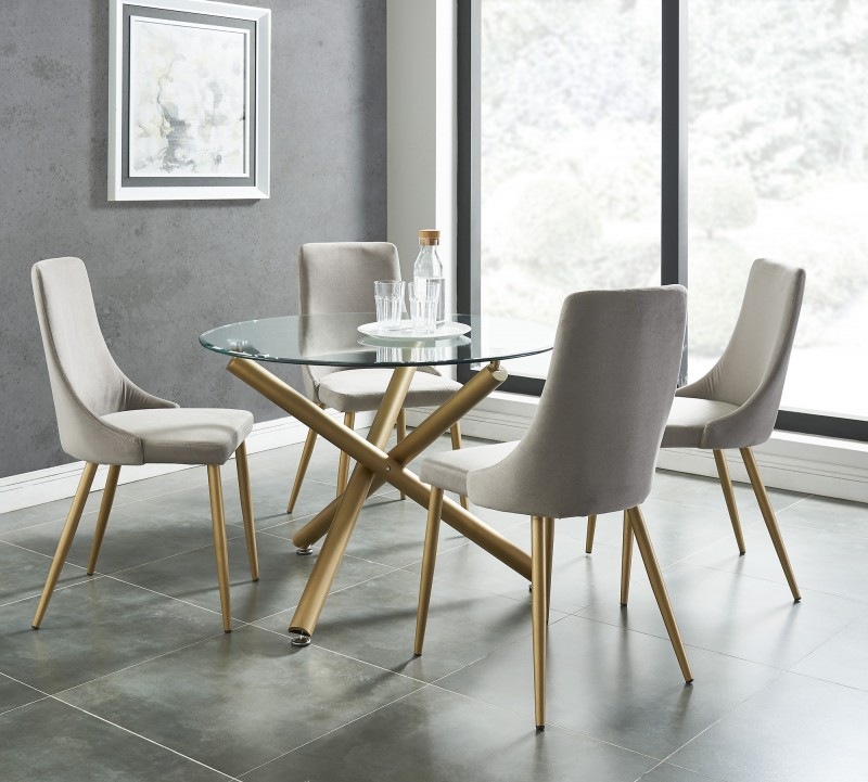 gold 5 piece dining set