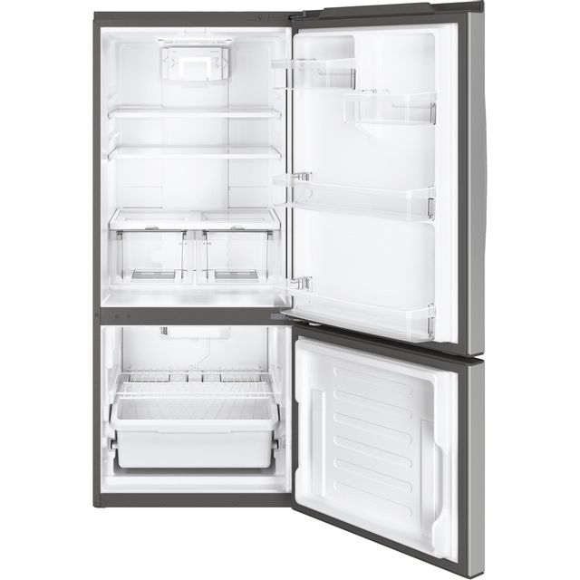 GE® 20.9 Cu. Ft. Stainless Steel Bottom Freezer Refrigerator 1