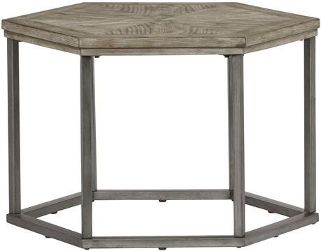 Progressive® Furniture Adison Cove Ash Blonde Bunching Cocktail Table with Dark Gray Gunmetal Frame-0