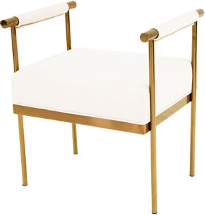 Zeugma Imports Cindy Off White/Gold Bench