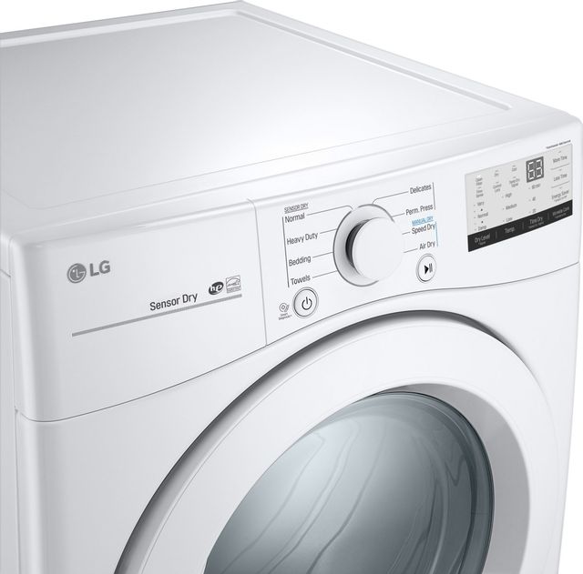 LG 7.4 Cu. Ft. White Front Load Gas Dryer 6