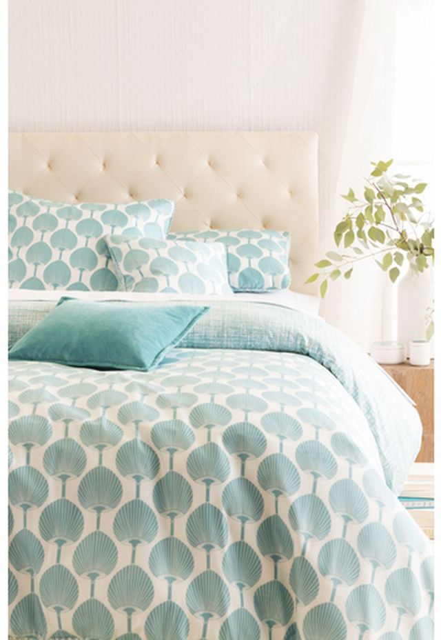 Surya Cotton Velvet Aqua 20"x20" Pillow Shell with Polyester Insert-3