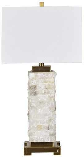 Crestview Collection Aberdeen Beige/Gold/White Table Lamp