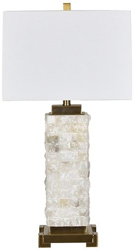 Crestview Collection Aberdeen Beige/Gold/White Table Lamp-0