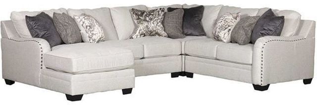 Benchcraft® Dellara 5-Piece Chalk Sectional with Chaise 0