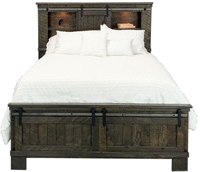 American Heartland Manufacturing Deluxe Winsome Rustic Driftwood Queen Bed