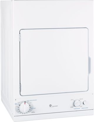 GE® Spacemaker® 3.6 Cu. Ft. White Front Load Electric Dryer