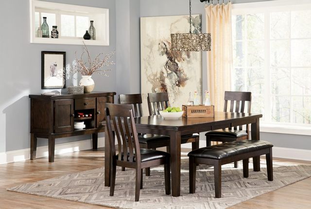 Signature Design by Ashley® Haddigan Dark Brown Dining Upholstered Side Chair 10