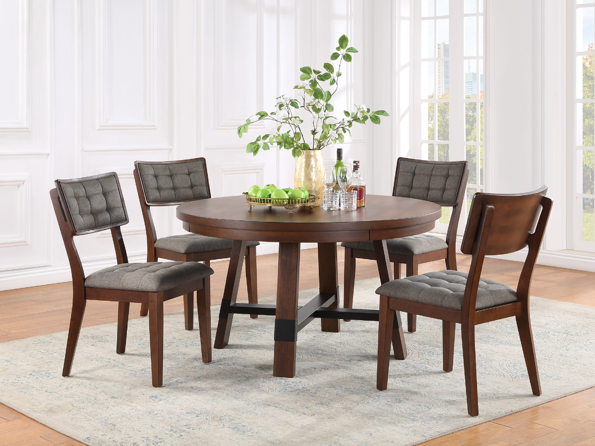 Round best sale dining set