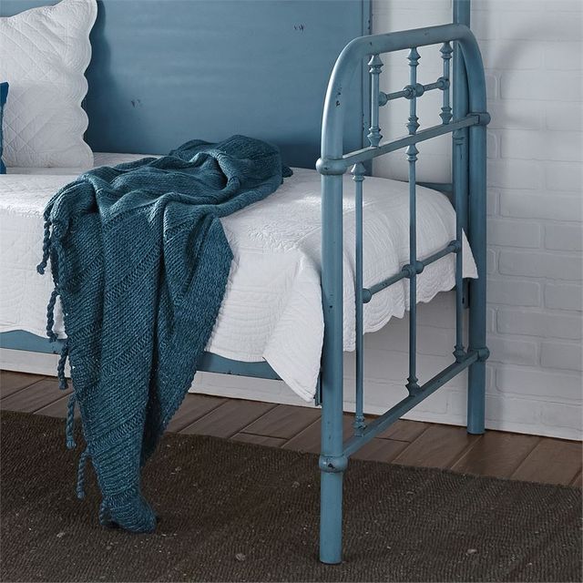 Liberty Vintage Blue Twin Metal Day Youth Bed-3