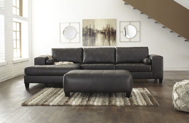 Signature Design by Ashley® Nokomis 2-Piece Charcoal Right-Arm Facing Sectional with Chaise-3