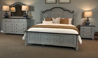 Rustic Imports Lenox Queen Wooden  Bed, Dresser, Mirror and Nightstand