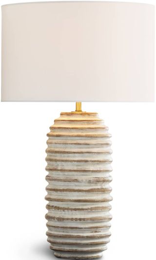 Regina Andrew Carmel White/Natural Wood Table Lamp