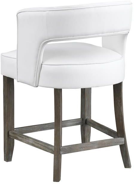 Coast To Coast Accents™ Philly Brown with White Fabric Counter Height Dining Chair-2