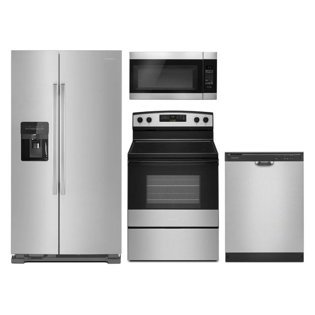 Amana 4-Piece Amana Kitchen Package with Electric Range in Stainless Steel