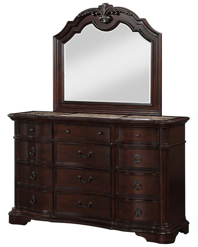 Avalon Lavon Lake Queen Upholstered Bed, Dresser, Mirror & Nightstand-2