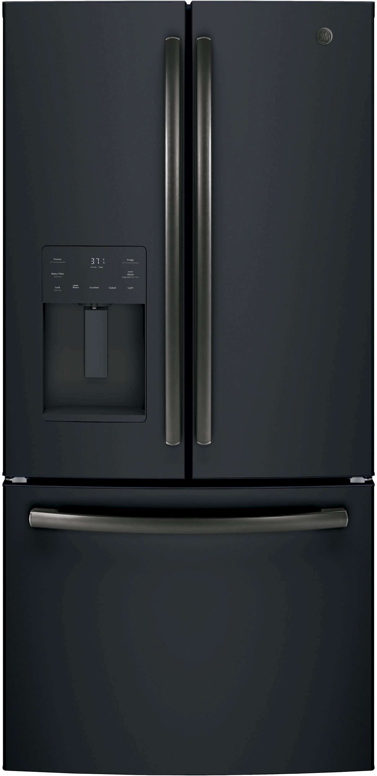 GE® 17.5 Cu. Ft. Counter Depth French Door Refrigerator- Black Slate