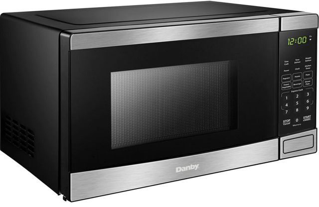 Danby® 0.7 Cu. Ft. Black with Stainless Steel Countertop Microwave 2