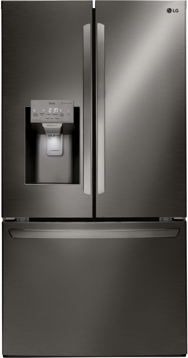 LG 22.1 Cu. Ft. Black Stainless Steel Counter Depth French Door Refrigerator-LFXC22526D