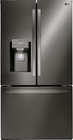 LG 22.1 Cu. Ft. Black Stainless Steel Counter Depth French Door Refrigerator-LFXC22526D
