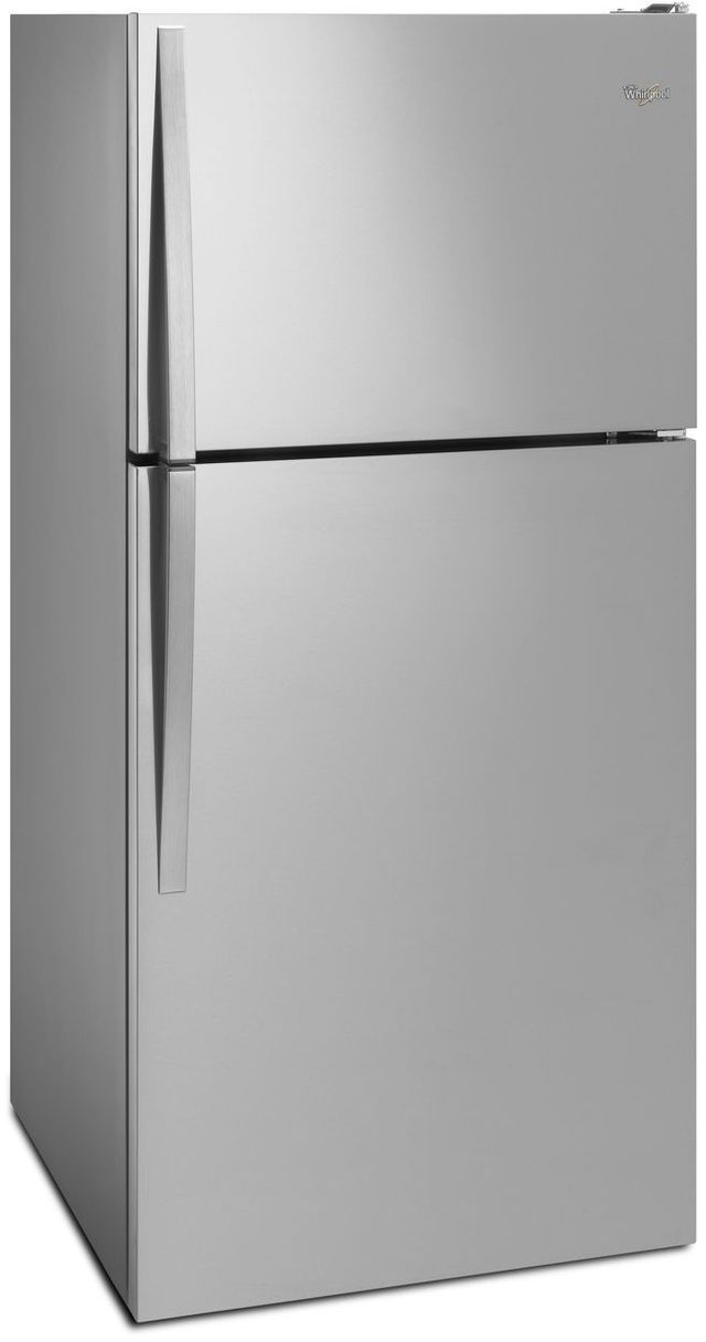 Whirlpool® 18.2 Cu. Ft. Monochromatic Stainless Steel Top Freezer Refrigerator 1