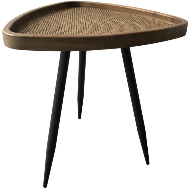 Moe's Home Collections Rollo Brown Rattan Side Table 1