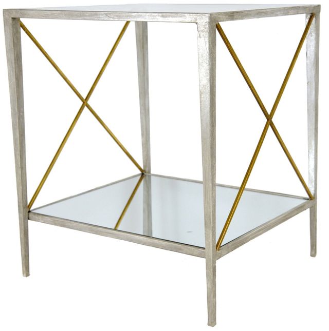Zeugma Imports® Silver Side Table-1