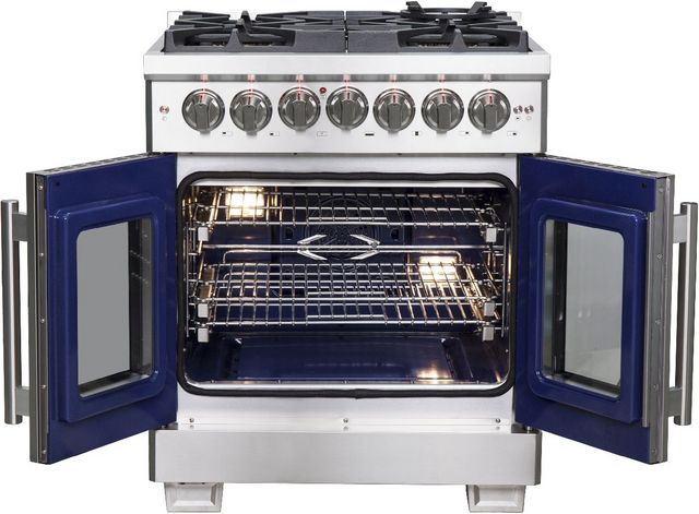 FORNO® Capriasca 30" Stainless Steel Pro Style Dual Fuel Range-1