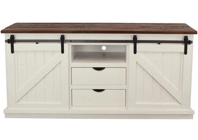American Heartland Manufacturing Rustic Two-Tone TV Stand