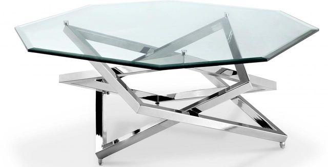 Magnussen Home® Lenox Chrome Square Cocktail Table-0