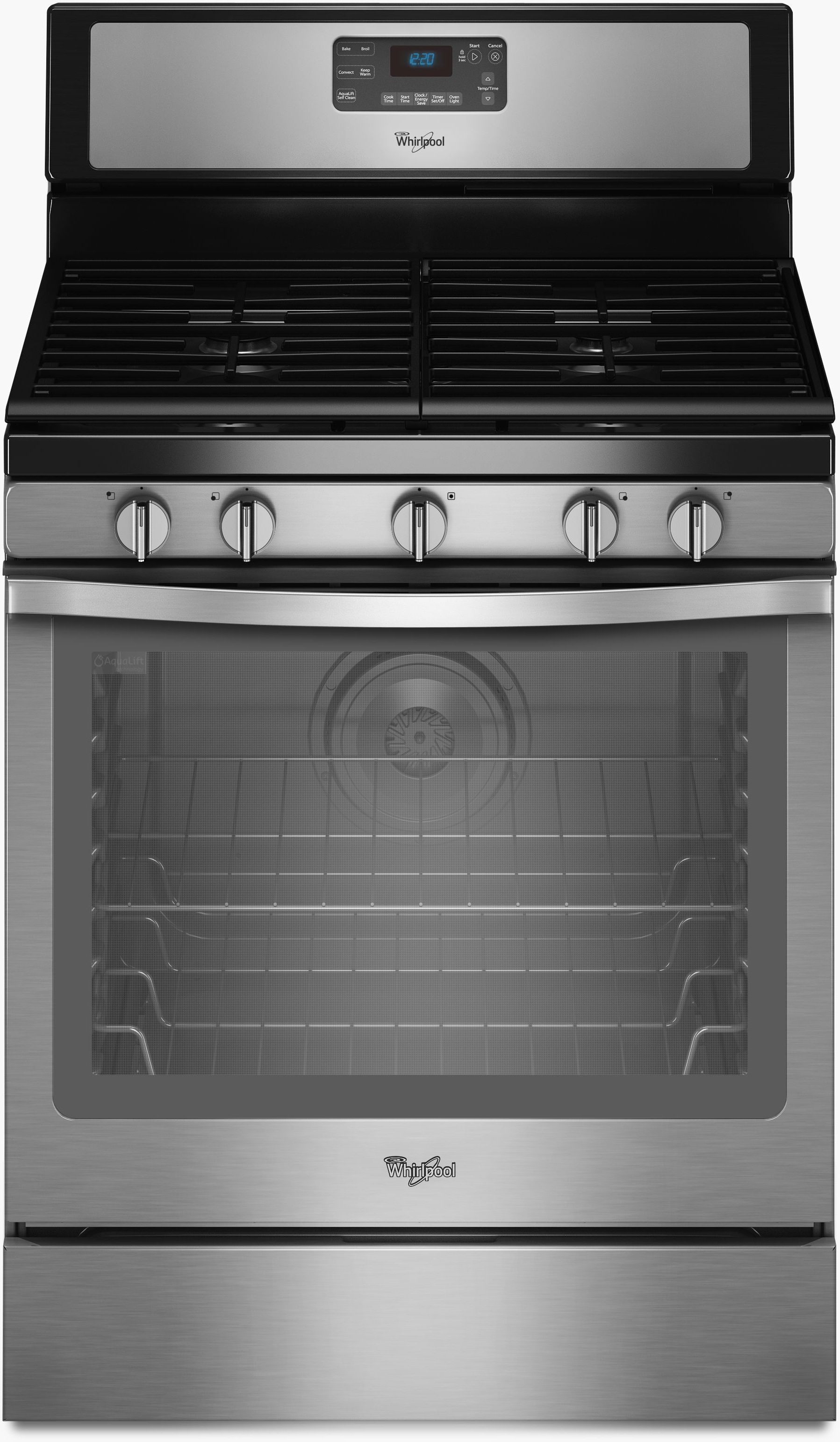 whirlpool gas range black