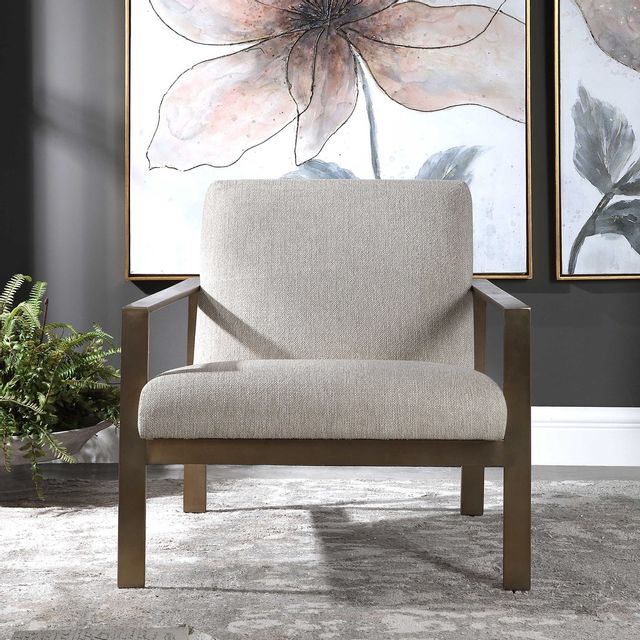 Uttermost® Wills Warm Oatmeal Accent Chair 7