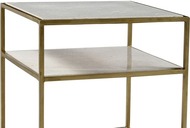 Dovetail Furniture Higgins Brass Side Table 1