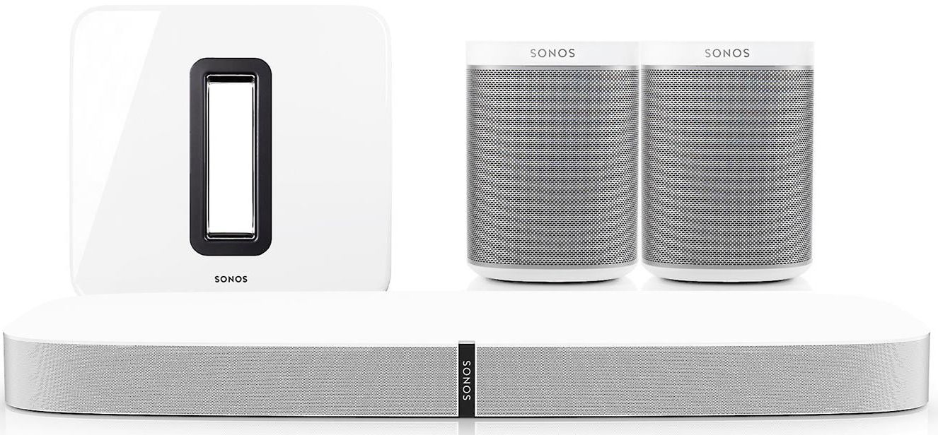 Sonos® White 5.1 Surround Set with Playbar and Play:1
