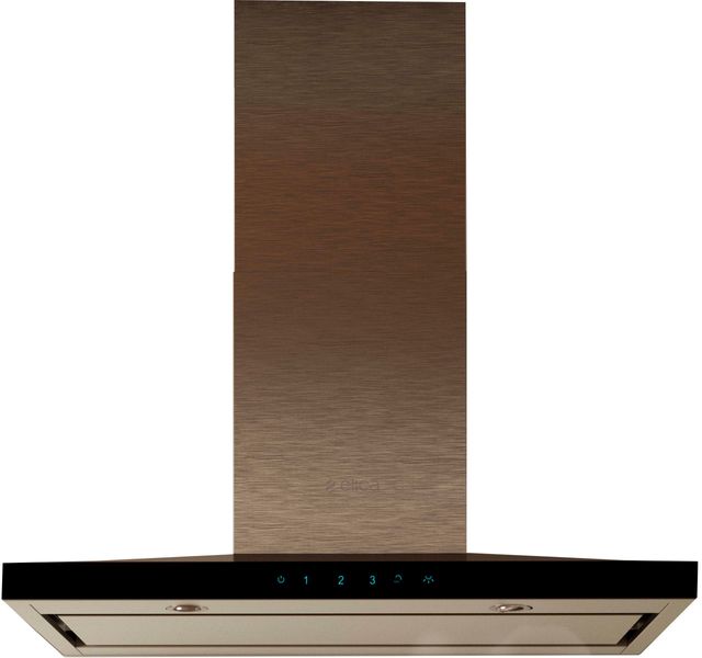 Elica Techne Series Lugano 30" Stainless Steel with Black Glass Wall Mounted Range Hood-0
