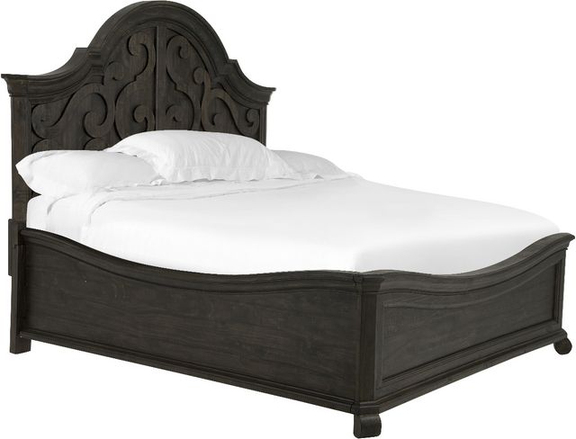 Magnussen Home® Bellamy Peppercorn California King Shaped Panel Bed-0