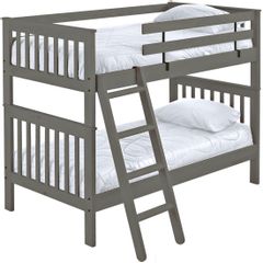 Crate Designs™ Furniture Graphite Twin/Twin Mission Bunk Bed