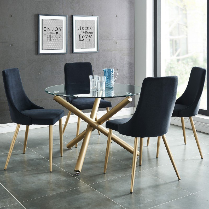 gold 5 piece dining set