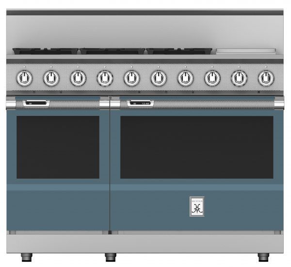 Hestan KRD Series 48" Pacific Fog Pro Style Dual Fuel Natural Gas Range with 12" Griddle
