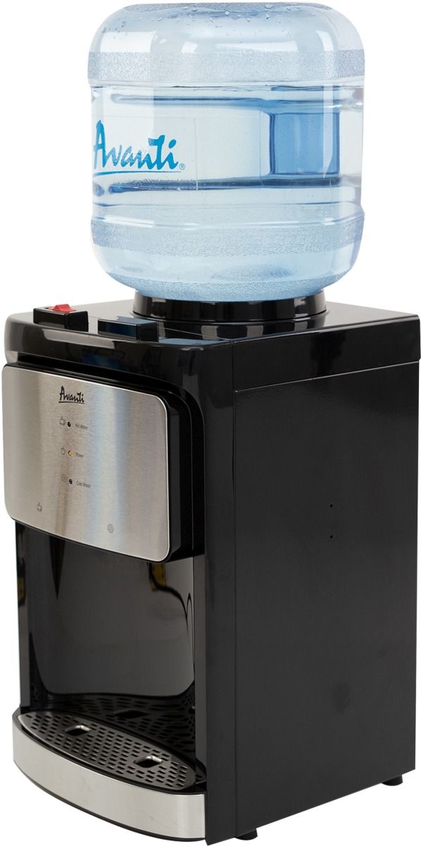 Avanti® 12" Black with Stainless Steel Thermoelectric Hot & Cold Counter Top Water Dispenser 2