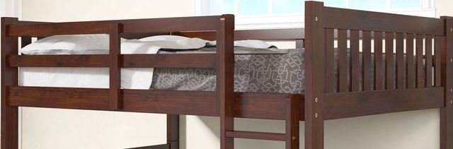 Donco Kids Dark Cappuccino Full/Full Mission Bunk Bed With Trundle-1