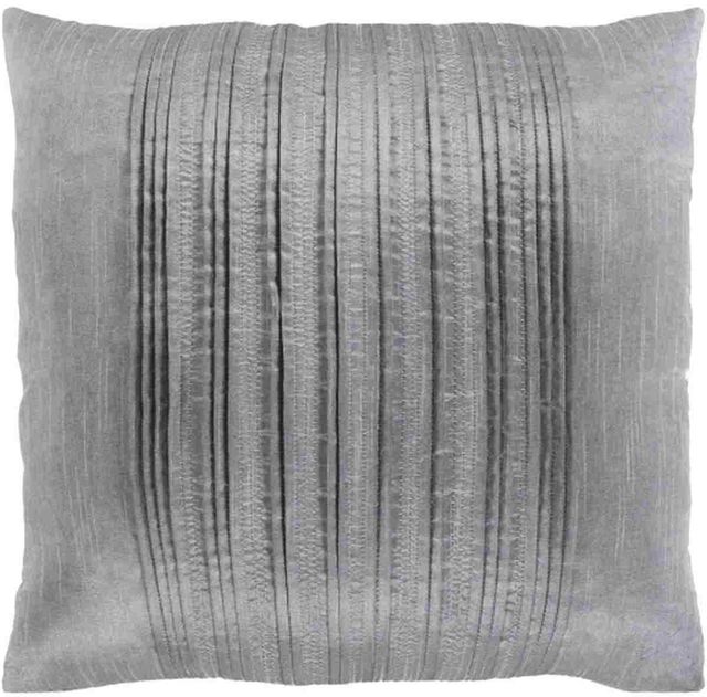 Surya Yasmine Medium Gray 20"x20" Pillow Shell with Polyester Insert-0