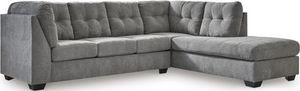 Signature Design by Ashley® Marelton 2-Piece Gray Left-Arm Facing Sleeper Sectional with Chaise