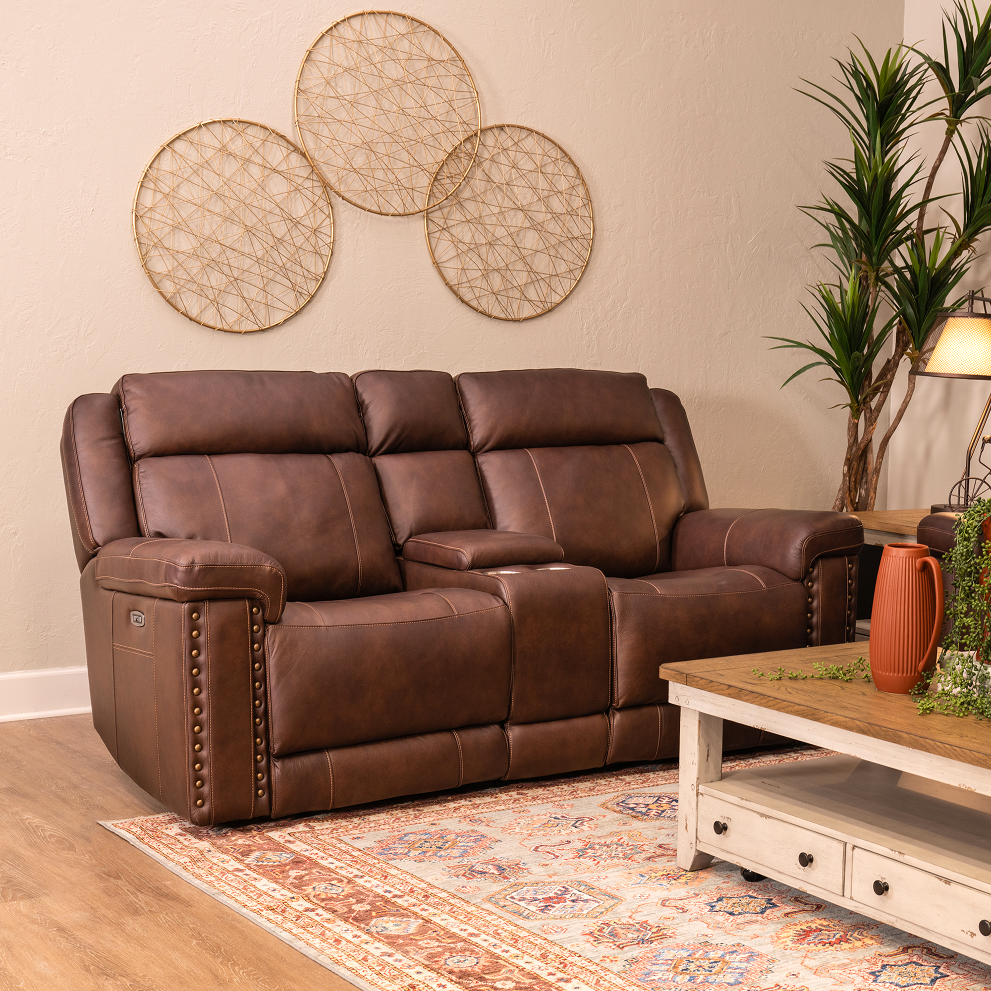 Best leather on sale loveseat recliner