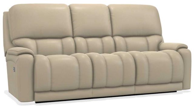 La-Z-Boy® Greyson Ice Leather Power Reclining Sofa with Headrest 21